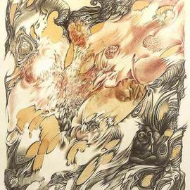 Oleg Lipchenko: 'Improvisation 4', 2001 Pencil Drawing, Surrealism. Artist Description:  The drawing above, named 