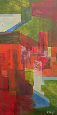 Paul Harrington: 'Le Cadeau', 2009 Acrylic Painting, Abstract.  Le Cadeau original acrylic painting large abstract contemporary art Filled with Reds oranges blue and greens. Please email me if you have any questions regarding this work. Thank you Paul     ...