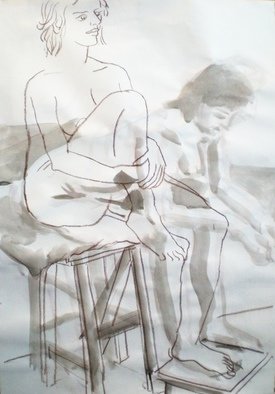 Antonio Trigo: 'Body move', 2011 Other Drawing, People. 
