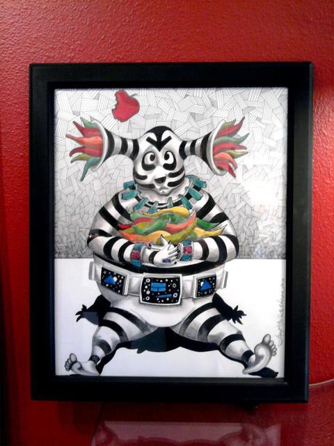 Artist Troy Whitethorne. 'Chili Clown Prayers' Artwork Image, Created in 2013, Original Mixed Media. #art #artist