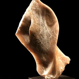 Terry Mollo: 'Caramel', 2008 Stone Sculpture, nature. Artist Description:    Light passes through even the darkest alabster allowing us to explore the veins, life and secrets within the stone.   ...