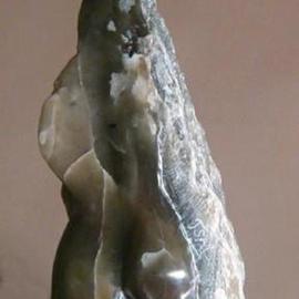 Terry Mollo: 'Heavens Gate', 2004 Stone Sculpture, Figurative. Artist Description: On one side the form is figurative, realistic and clear; on the other side it is abstract, translucent and vague. Carved from Italian brown agate and mounted on a stone base....