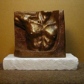Terry Mollo: 'Male Chest', 1998 Ceramic Sculpture, nudes. Artist Description: Male chest; a crucifixion- like pose. Stoneware piece on a marble base. Can be custom- reproduced in various materials....