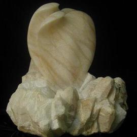 Terry Mollo: 'One In Love', 2003 Stone Sculpture, Love. Artist Description: A privately commissioned piece. Two hearts in a sensual dance, emerging from the stone, carved in Mozart pink alabaster....