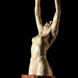 Terry Mollo: 'Rage', 2008 Ceramic Sculpture, World Conflict. Artist Description:  A woman raises her fists in rage. ( front view)...