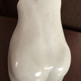 Terry Mollo: 'pelvic structure rear view', 2023 Stone Sculpture, Abstract Figurative. Artist Description: Italian white marble, rear view, shows female  with spine, and anatomical pelvic structure study at  the front. ...