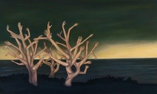 T. Smith: 'Dark Winter', 2005 Oil Painting, Surrealism. A great deal of planning went into this work. I had a general idea of trees turning into human body parts and went through several iterations and discarded attempts before I settled on the final composition.  I had a group of friends pose for me and took photographs of their ...