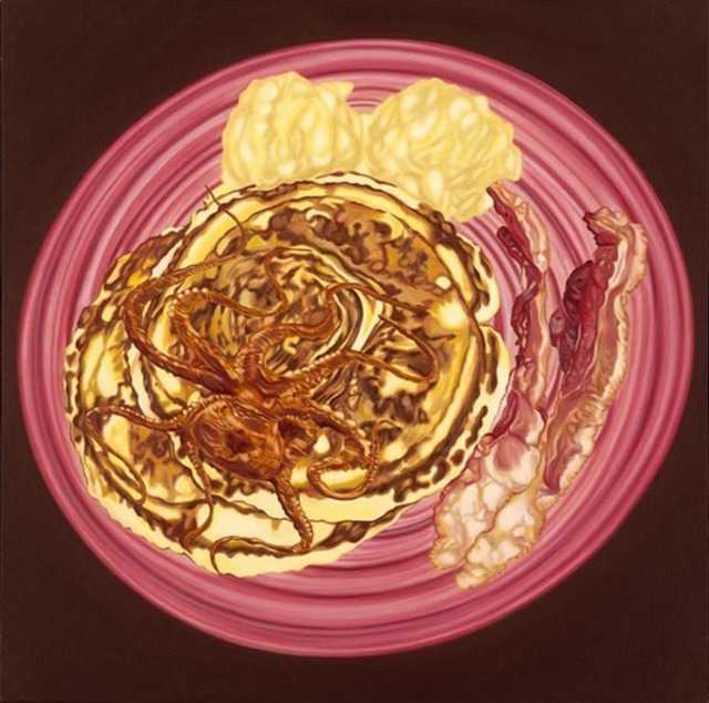 Artist T. Smith. 'Octo Pie' Artwork Image, Created in 2006, Original Painting Oil. #art #artist