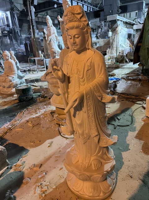 Artist Tuan Anh. 'Stone Sculpture Buddha' Artwork Image, Created in 2022, Original Sculpture Mixed. #art #artist