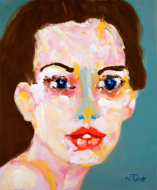 Artist Neal Turner. 'Anne Hathaway' Artwork Image, Created in 2011, Original Painting Ink. #art #artist