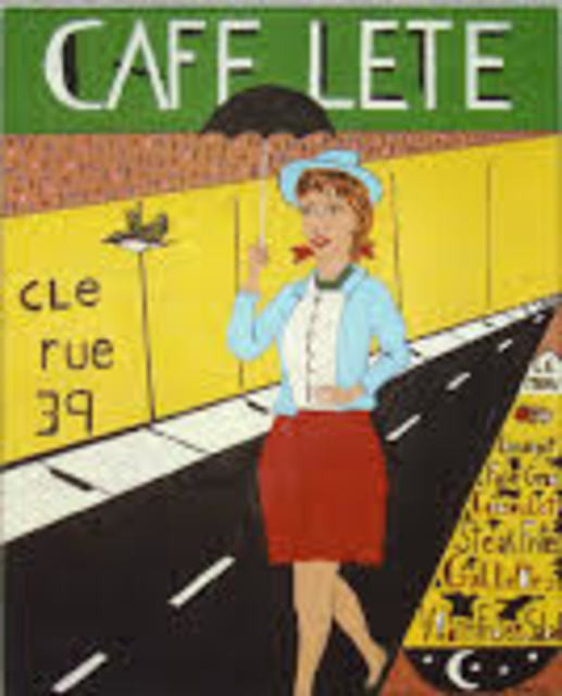 Thomas Mccabe  'Cafe Lete', created in 2001, Original Painting Acrylic.