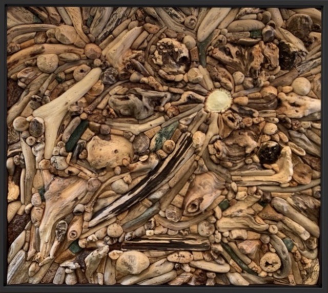 Artist James Skuban. 'Driftwood Abstract Assemblage' Artwork Image, Created in 2019, Original Assemblage. #art #artist