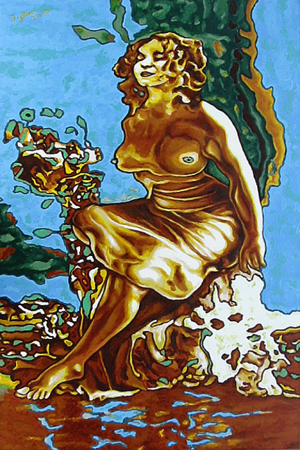 Artist B.w. Tyler. 'SKETCHES AT THE SEASIDE 1' Artwork Image, Created in 2010, Original Painting Oil. #art #artist