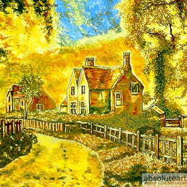 B.w. Tyler: 'TWO ENGLISH COTTAGES', 2013 Acrylic Painting, Landscape. Artist Description:   Description: ACRYLIC ON CANVAS. . . . NO FRAME. . . . . ABSOLUTE ARTS LISTINGS ADDITIONAL INFORMATION: 1: Prices quoted DO NOT include SHIPPING COST: Shipping cost will be calculated on size, weight, and Country of Destination, and will, only be given on a potential sale. 2: METHODS OF PAYMENT: A: CREDIT CARD: via ...