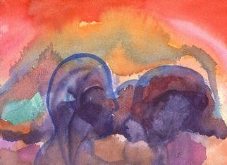 Ulrich  Osterloh: 'Invisible Lovers', 2000 Watercolor, Romance. 