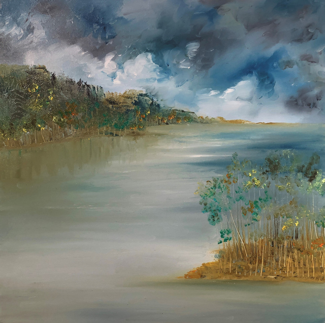 Uma Singh  'Paradise', created in 2021, Original Painting Oil.