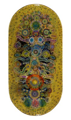 Bruce Riley: 'Chakra Shield', 2013 Mixed Media, Abstract.    Contemporary art, painting, mixed media, psychedelic         Organic. abstract, psychedelic, colorful,  ...