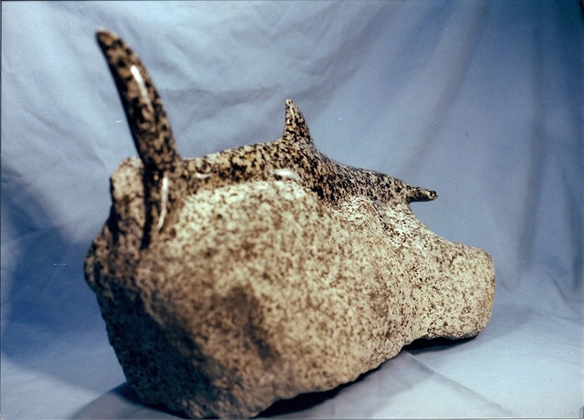 Artist Depasquale Sculptures. 'Hammer Head' Artwork Image, Created in 1994, Original Sculpture Limestone. #art #artist