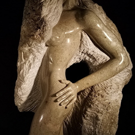 Depasquale Sculptures: 'The Divine Symphony', 2018 Stone Sculpture, Figurative. Artist Description:  This sculpture depicts and emulates the awesome beauty and perseverance of todays woman, coming out and pushing throughthe stone.  Nonetheless, there are so many complex curves, that have to harmonize in order to achieve the aesthetic symphony of the female body form, thus I entitled this sculpture, The ...