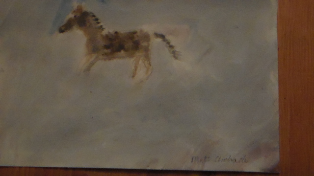 Artist Matt Andrade. 'Running Horse' Artwork Image, Created in 2015, Original Watercolor. #art #artist