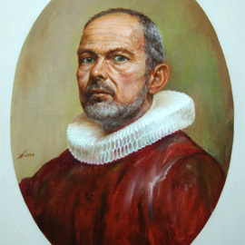 Vaidotas Bakutis: 'Self portret', 2009 Oil Painting, Portrait. 