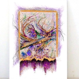 abstract growing branches By Valda Fitzpatrick