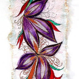 purple lilies By Valda Fitzpatrick