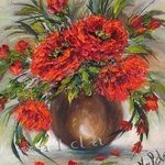 red poppies By Valda Fitzpatrick