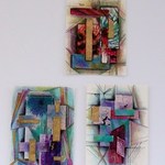 set of three square structures By Valda Fitzpatrick