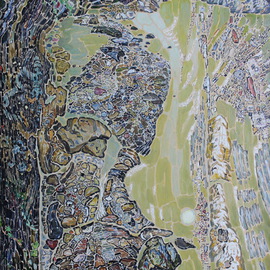 Valentina  Lusenkova: 'Zhane River', 2016 Oil Painting, Fantasy. Artist Description:   FOR TIME AND SPACE METAMORPHOSIS ...