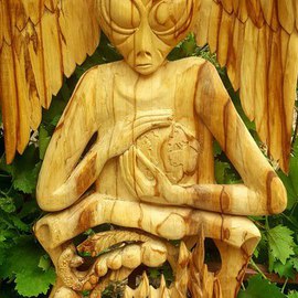 Valentin Stoyanov: 'Save the world', 2016 Wood Sculpture, Abstract. Artist Description:  Hand made wood carved sculpture. Original art work. Material: lime wood/ mineral oil Usages: indooors only...