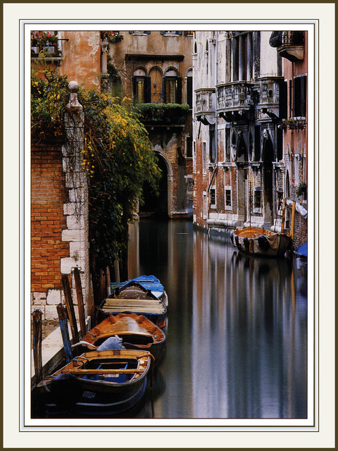 Michael Seewald  'Canal Reflections, Venice, Italy', created in 1994, Original Photography Color.