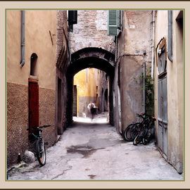 Michael Seewald: 'Ghost biker, Foligno, Umbria, Italy 2005', 2005 Color Photograph, Cityscape. Artist Description:  Shot with a long time exposure, the trademark of the artist. Original photograph, signed and limited edition, in the following sizes. 11x14, 16x20, 24x30, 30x40 and 40x50. Prices on request. ...