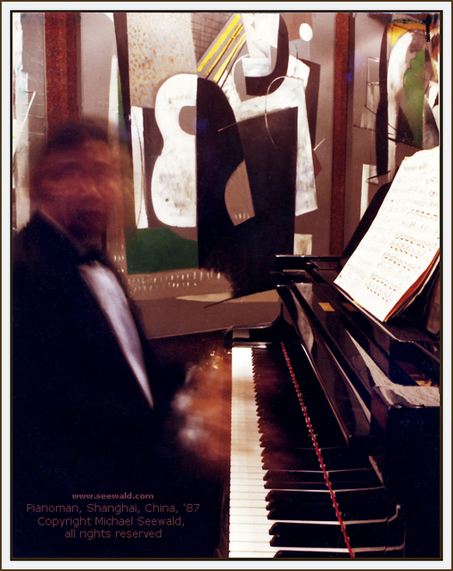 Michael Seewald  'Pianoman, Shanghai, China By Master Photographer Michael Seewald', created in 1987, Original Photography Color.