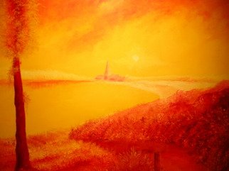 Christoph Van Daele: 'Sunset', 2009 Oil Painting, Landscape. More information: