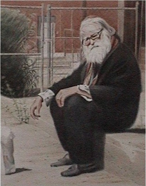 Vani Ghougassian  'Wiseman In Old Pueblo', created in 2002, Original Watercolor.