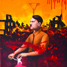 Martin Zeiner: 'war', 2020 Acrylic Painting, War. Artist Description: What is a war What does war bring and who is responsible for what  This picture not only connects these questions. ...