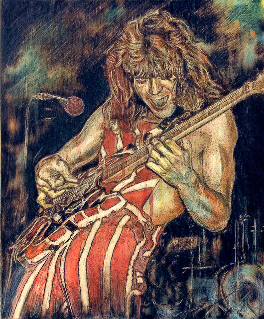 Vanko Tokusha  'Eddie Van Halen', created in 2020, Original Mixed Media.