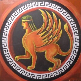 Greek plate Sphinx By Varvara Vitkovska