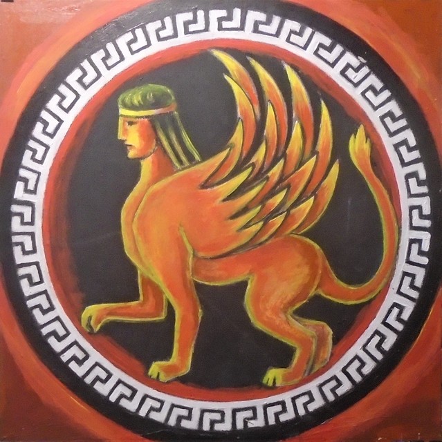 Varvara Vitkovska  'Greek Plate Sphinx', created in 2020, Original Pastel.