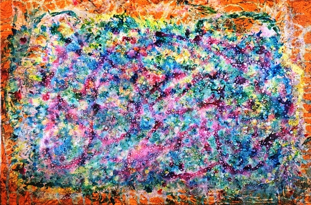 Vasile Ghiuta  'Cluster Of Gems', created in 2018, Original Painting Acrylic.