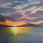 lake sunset By Vasil Vasilev