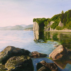 Vasily Zolottsev: 'The Stones at Kiselyov rock', 2008 Oil Painting, Marine. Artist Description:  The Black Sea at Tuapse in Russia ...