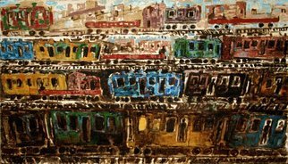 Vasily Tsabadze: 'Cars 11', 2006 Oil Painting, Landscape. 