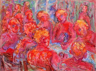 Vasily Tsabadze: 'diner', 2017 Oil Painting, People. 