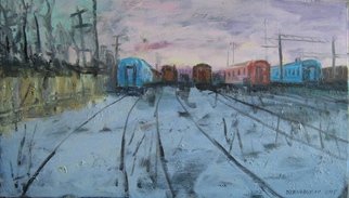 Vasyl Dzhabraylov: 'vagon park', 2015 Oil Painting, undecided.         oil on canvas       ...