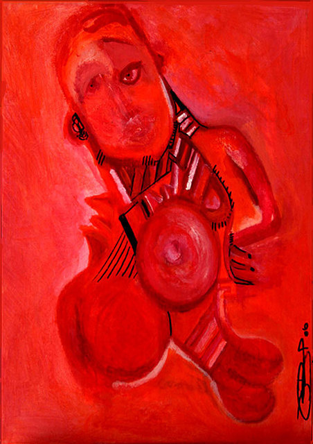 Vanessa Bernal  'Adrogyny', created in 2006, Original Painting Oil.