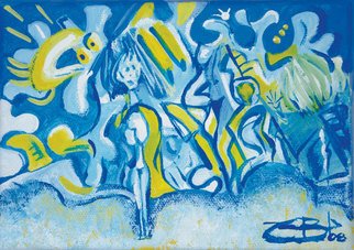 Vanessa Bernal: 'Blue World', 2008 Acrylic Painting, Fantasy.  Abstract Expressionism, Expressionism, Abstract, Modern Art,        ...