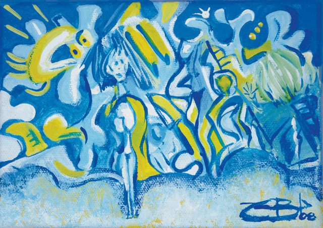 Vanessa Bernal  'Blue World', created in 2008, Original Painting Oil.
