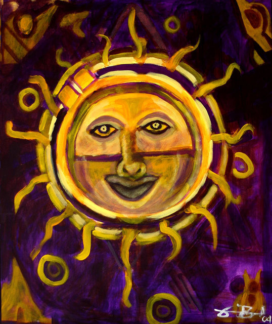 Vanessa Bernal  'El Sol', created in 2004, Original Painting Oil.